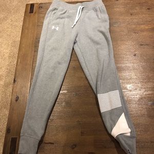 Grey under armour youth jogging pants
